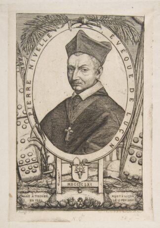 Pierre Nivelle, Bishop of Luçon, after Lasne by Charles Meryon