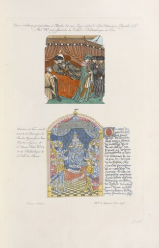 Pierre Salmon prèsentant à Charles VI, son livre intiulé; des maximes royales & [….] by Nicolas Xavier Willemin