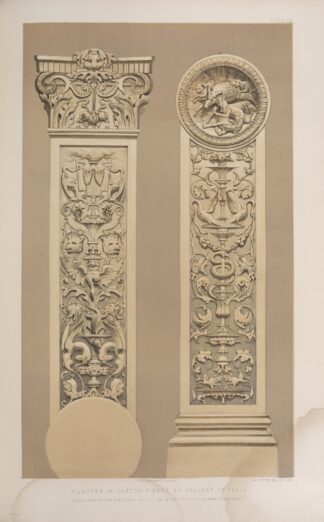 Pilaster in carton pierre by Matthew Digby Wyatt