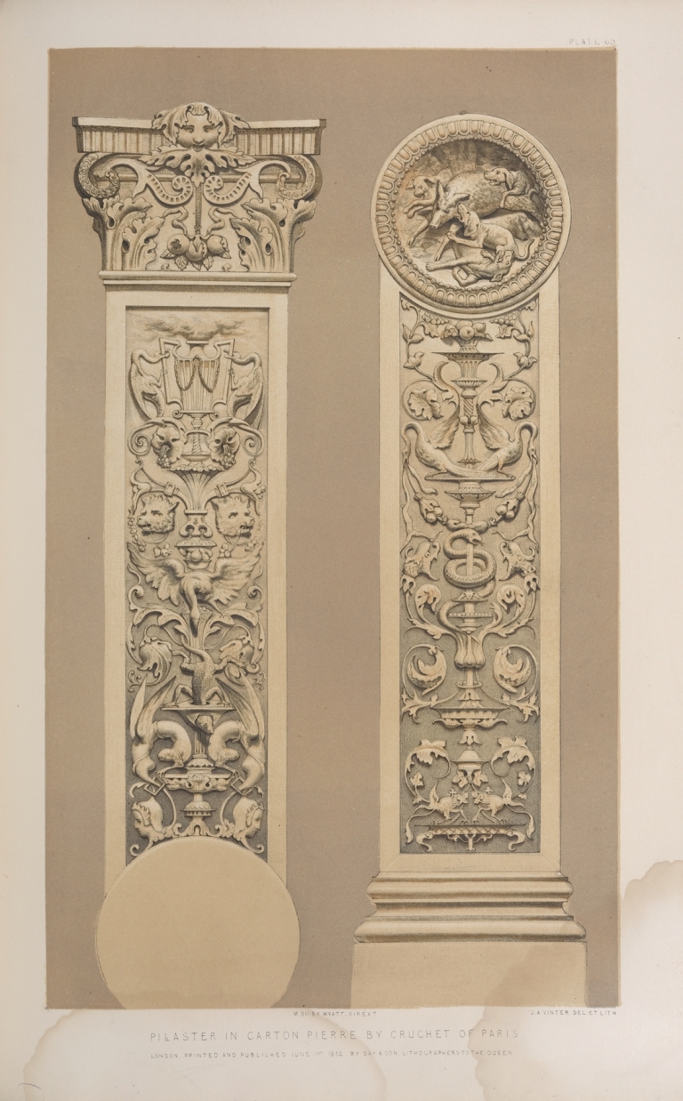 Pilaster in carton pierre by Matthew Digby Wyatt