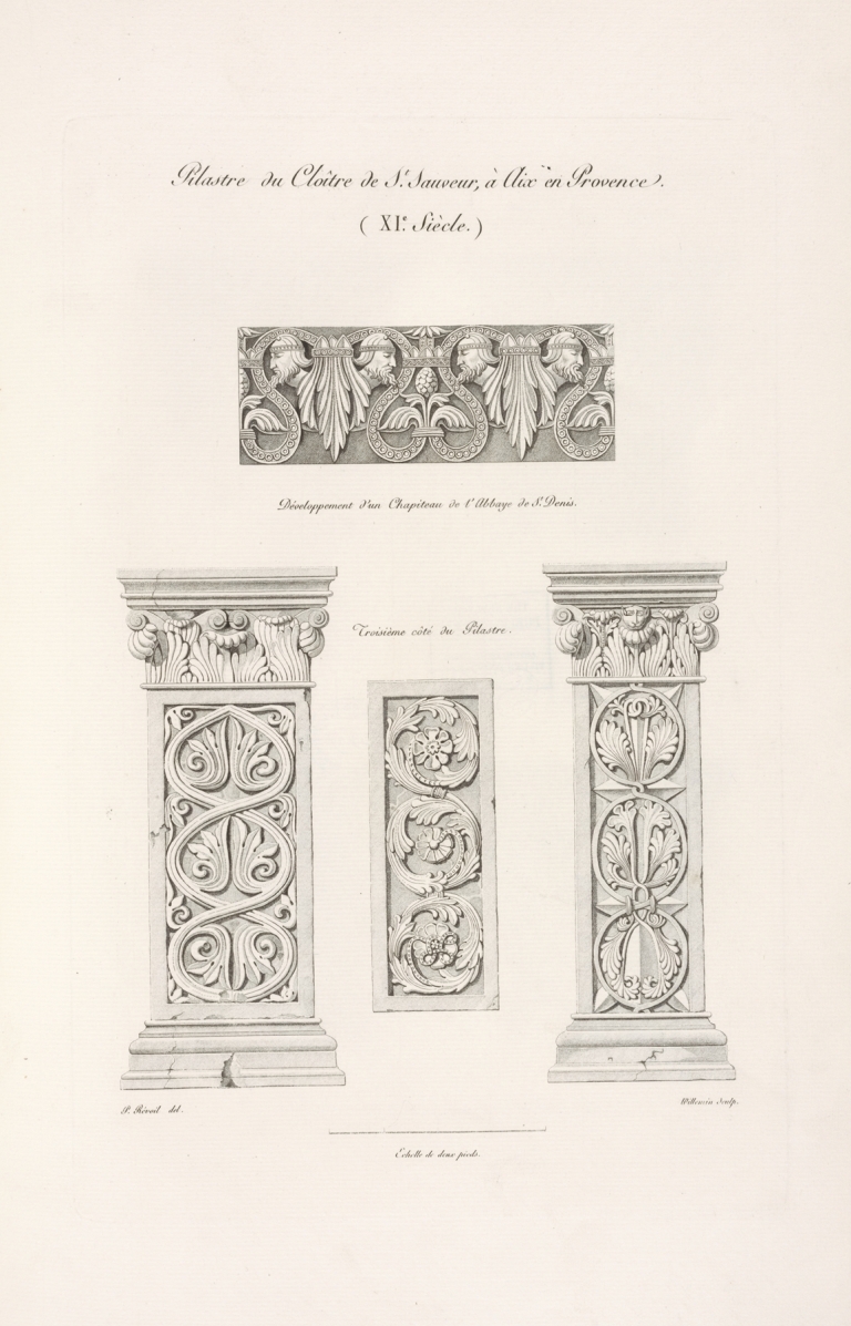 Pilastre du cloître de St. Sauveur, à Aix en Provence. by Nicolas Xavier Willemin