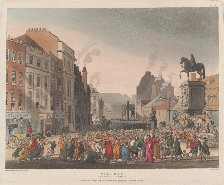 Pillory, Charing Cross by Thomas Rowlandson