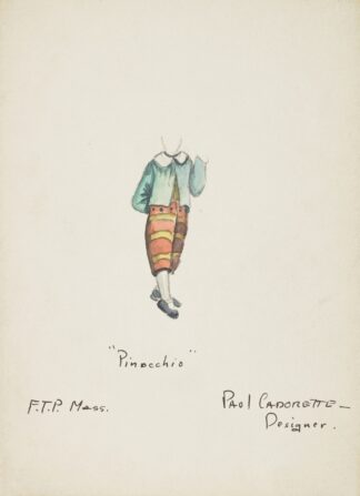 Pinocchio: Blue coat with white collar by Paul Cadorette