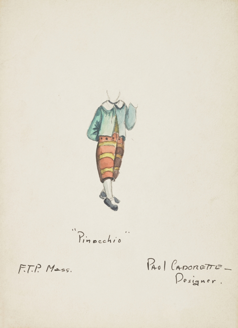 Pinocchio: Blue coat with white collar by Paul Cadorette