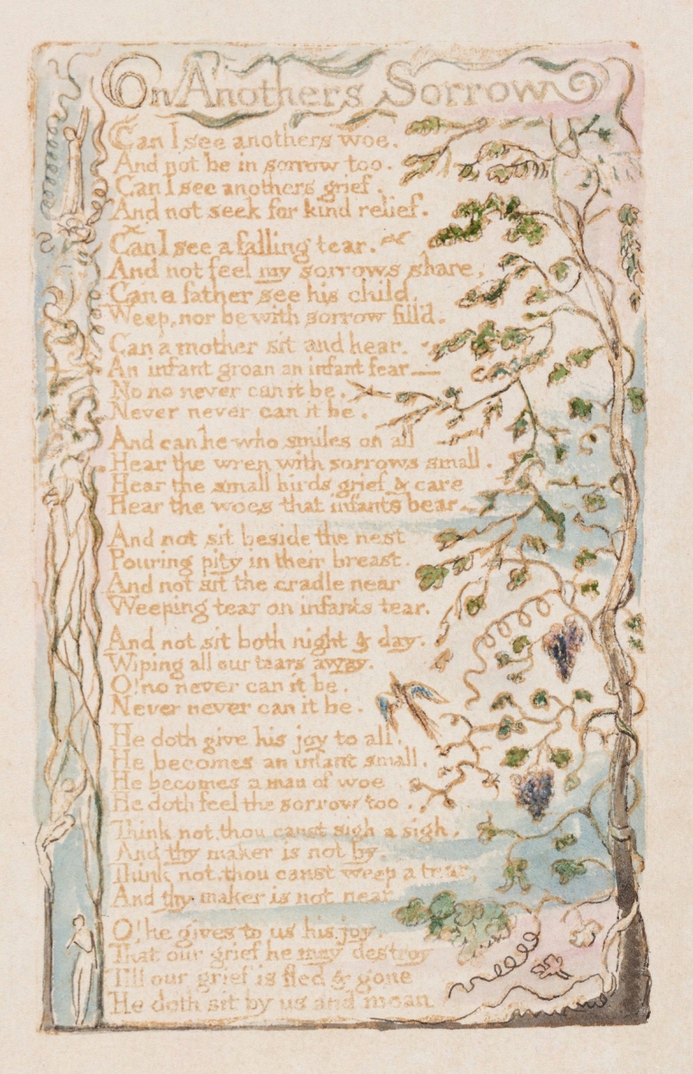 Pl. 14 – On Another’s Sorrow by William Blake