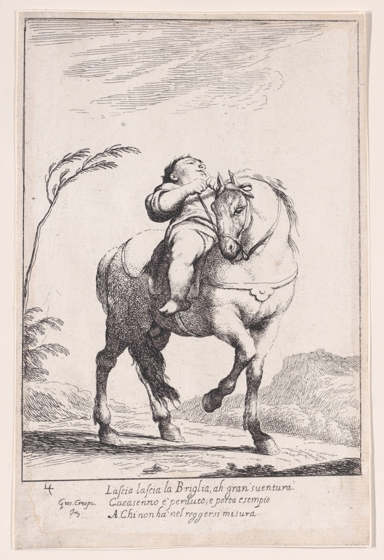 Plate 18; Cacasenno on horseback by Giuseppe Maria Crespi