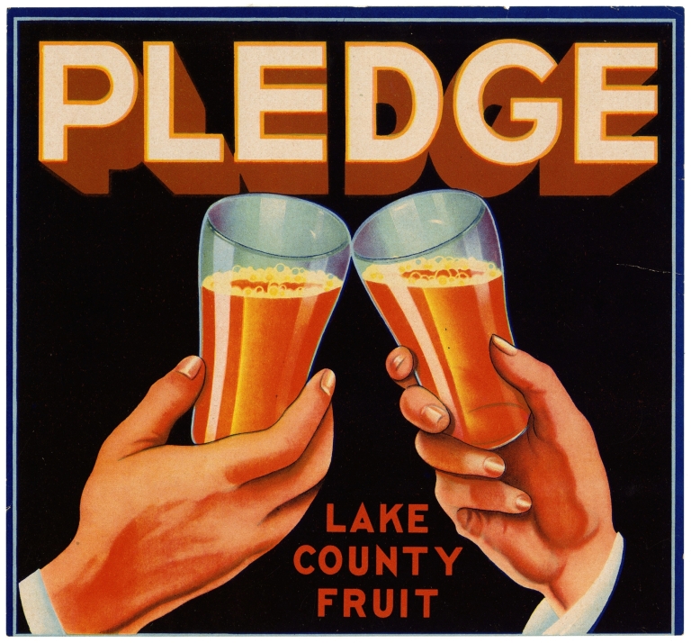 Pledge Fruit Label by Anonymous