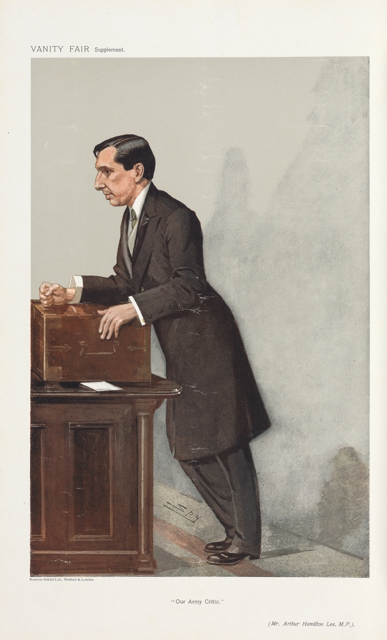 Politicians – ‘Our Army Critic.’ Mr. Arthur Hamilton Lee. 23 January 1907 by Leslie Matthew Ward