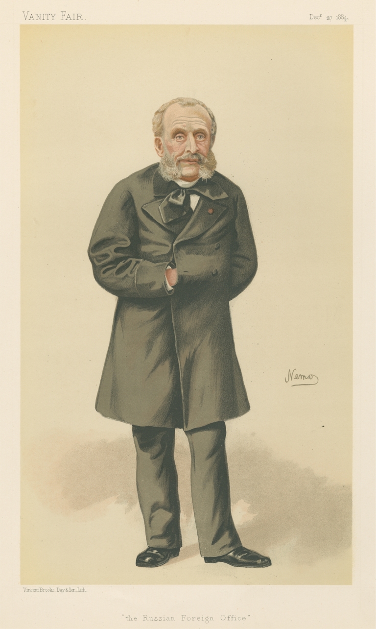 Politicians – Vanity Fair – ‘the Russian Foreign Office’. Monsieur de Giers. December 27, 1884 by Constantine von de Grimm