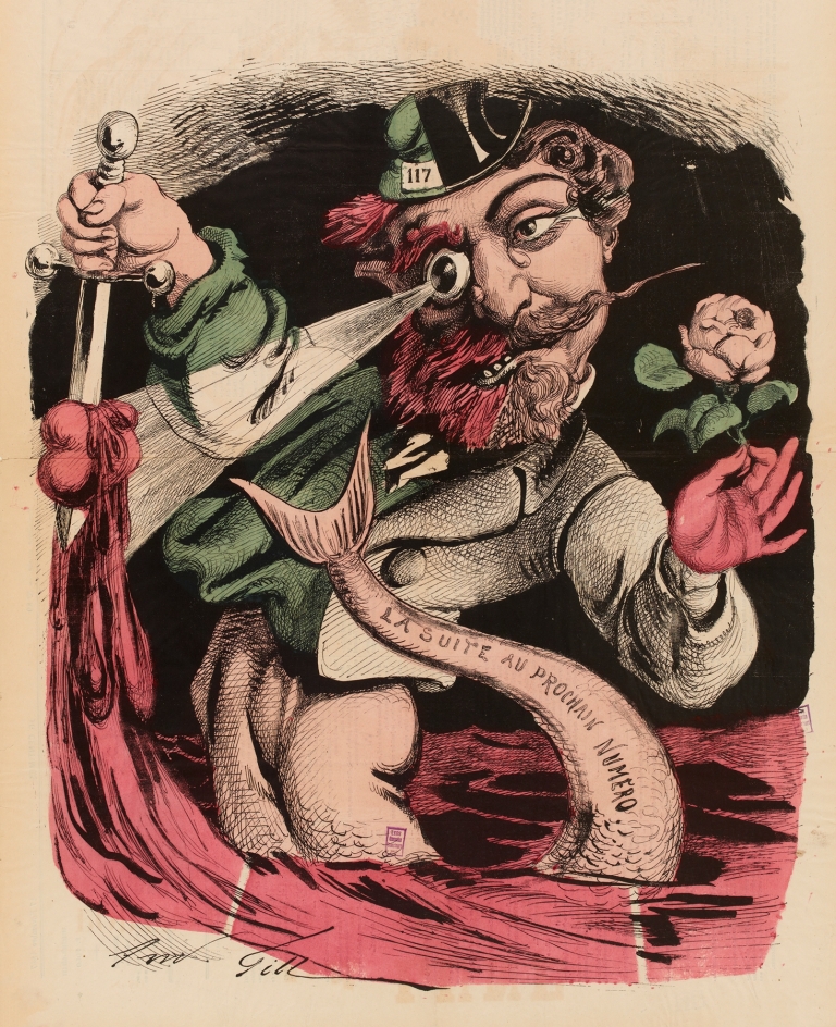 Portrait authentique de Rocambole by André Gill