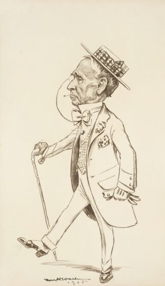Portrait of a man with a monocle. by William Henry Walker