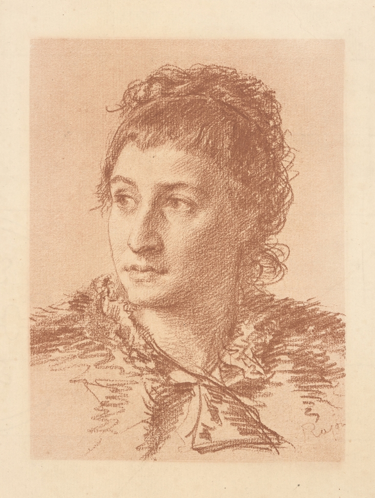Portrait of a woman of the Brignoles family by Paul Adolphe Rajon