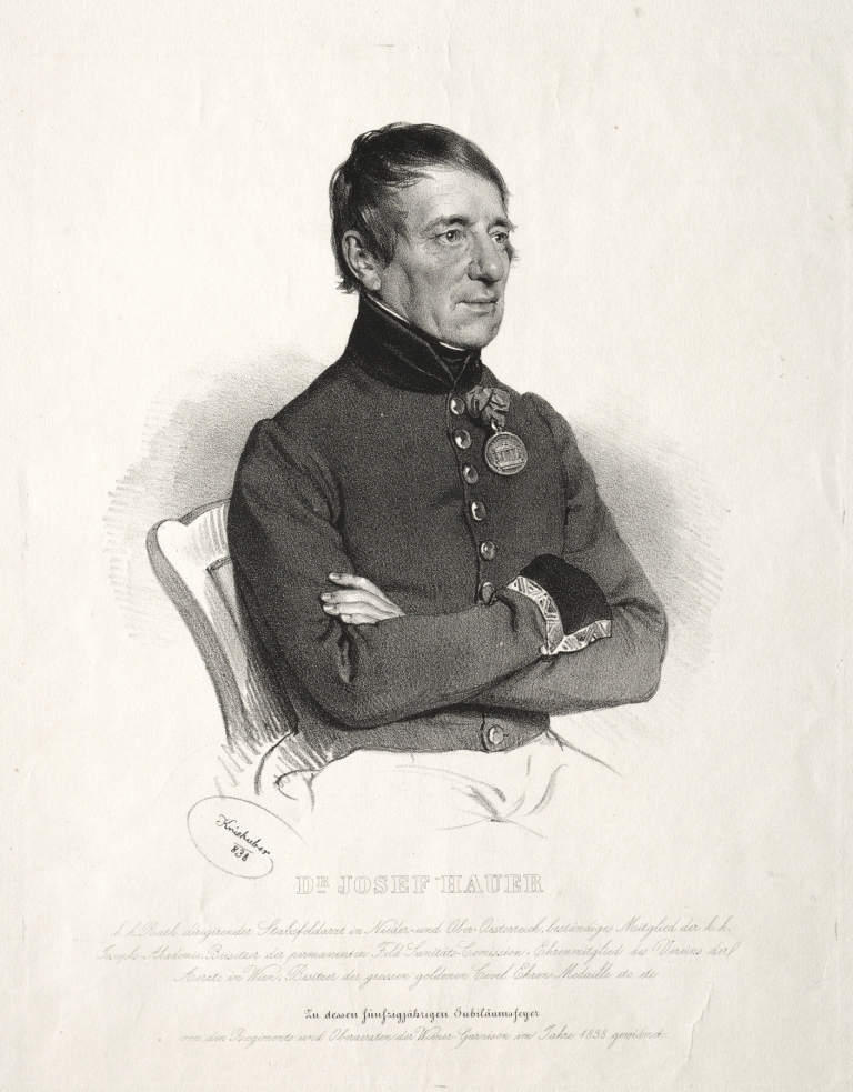 Portrait of Dr. Jospeh Hauer by Josef Kriehuber