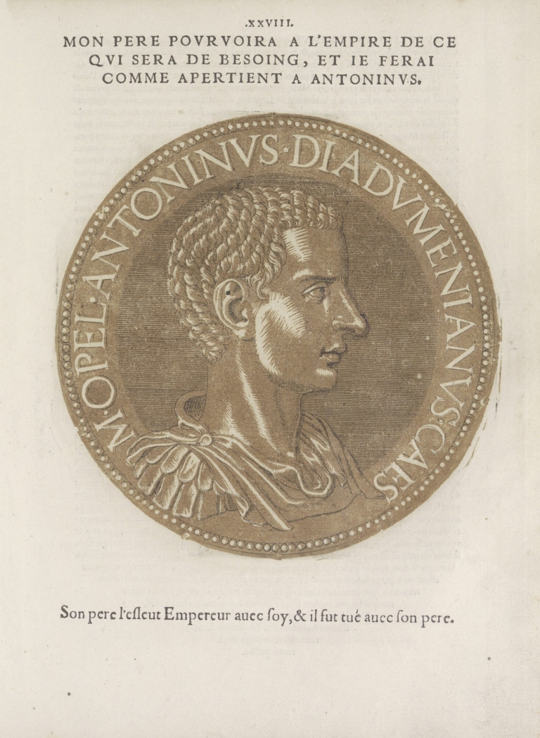 Portrait of Emperor Diadumenianus by Hubert Goltzius