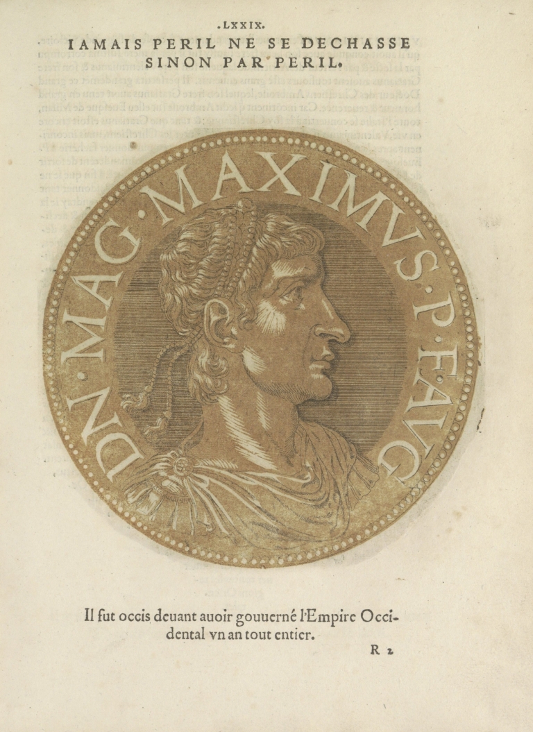 Portrait of Emperor Magnus Maximus by Hubert Goltzius
