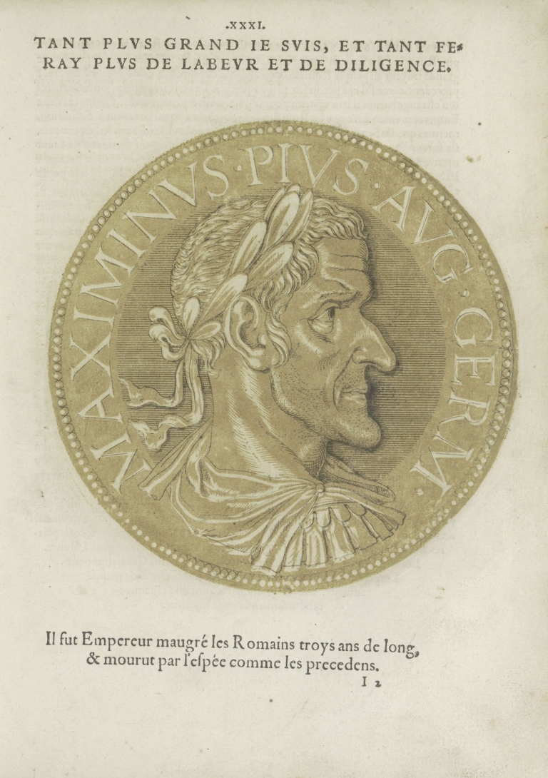 Portrait of Emperor Maximinus I Thrax by Hubert Goltzius