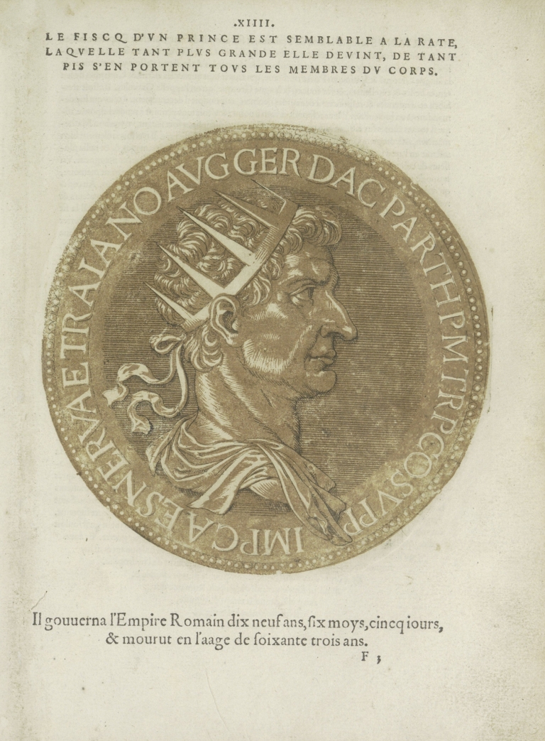 Portrait of Emperor Trajanus by Hubert Goltzius