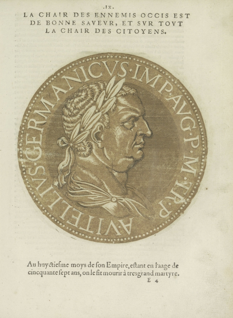 Portrait of Emperor Vitellius by Hubert Goltzius