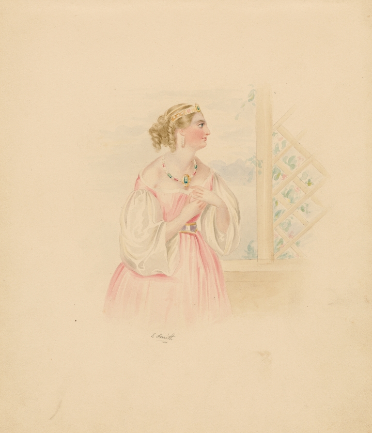 Portrait of Juliet, from Shakespeare’s Romeo and Juliet by J. Smith
