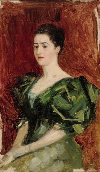 Portrait Of Mrs. Dagmar Dippell, Compositional Sketch by Albert Edelfelt