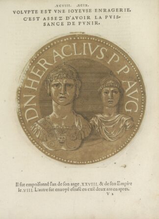 Portraits of Emperor Heraklonas and his mother Martina by Hubert Goltzius