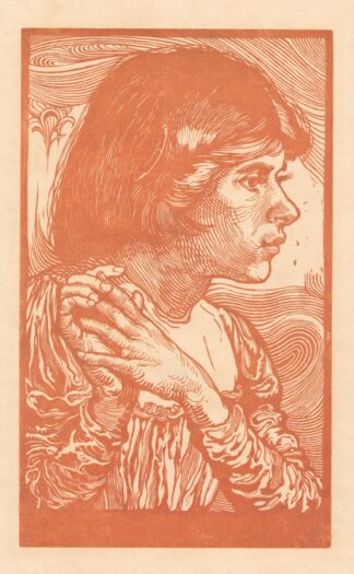 Portret van een onbekend meisje by Johannes Josephus Aarts
