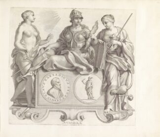 Portret van Nicolo Barbarigo en de personificaties van Welsprekendheid, Waarheid en Waakzaamheid by Robert van Audenaerde