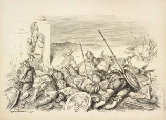 President Woodrow Wilson as a Roman soldier, defending the country by William Henry Walker