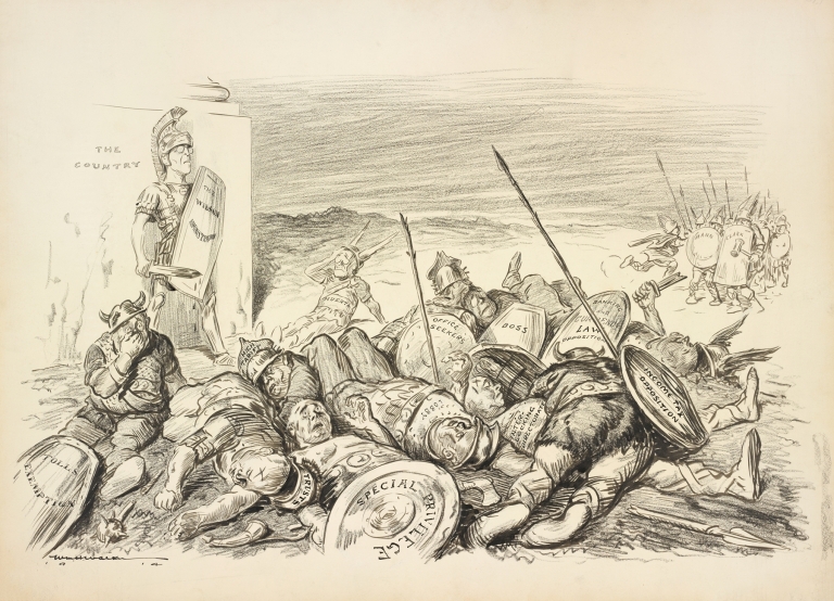 President Woodrow Wilson as a Roman soldier, defending the country by William Henry Walker