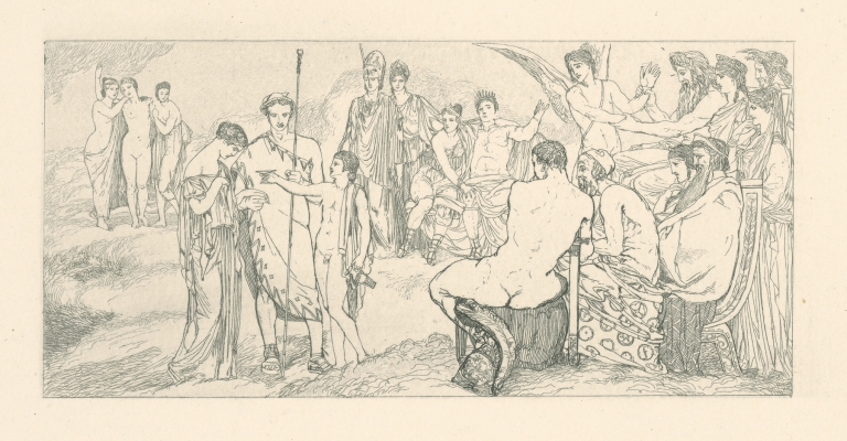 Prijatie Psyché na Olympe by Max Klinger
