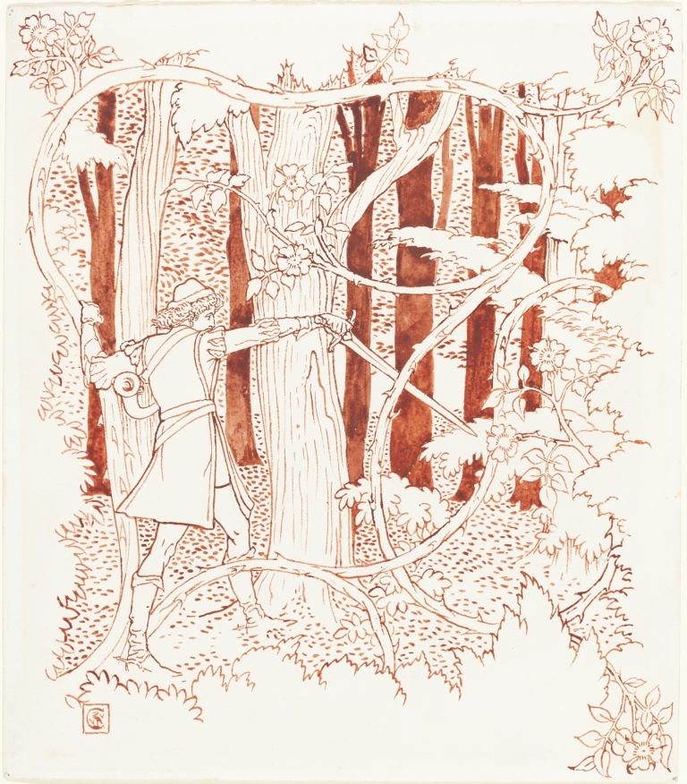 Prince Charming In The Forest by Walter Crane