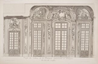 Projet du sallon de la princesse Sartorinski en Pologne du côté des croisées by André-Charles Boulle