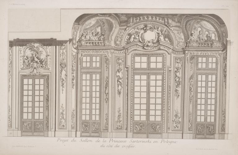 Projet du sallon de la princesse Sartorinski en Pologne du côté des croisées by André-Charles Boulle