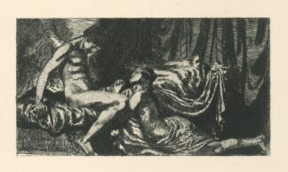 Psyché prosí Amora by Max Klinger