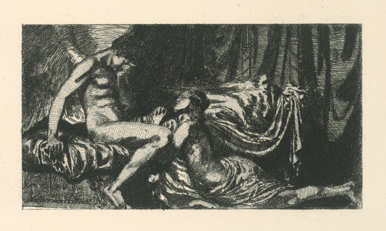 Psyché prosí Amora by Max Klinger