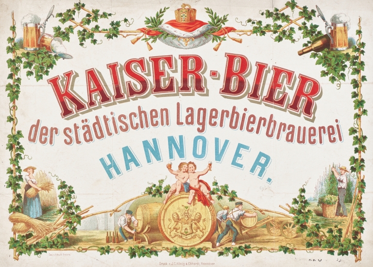 Publicity for Kaiser-Bier by J. C. König & Ebhardt