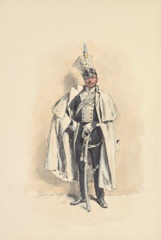 Pulk Ulanow, oficer w plaszczu 1815-1822 by Bronisław Gembarzewski