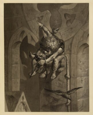 Quasimodo dénichant des oiseaux by Victor Masson