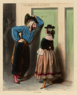 Qui Moi et Zélie, Achille et toi. – Où – Aux vendanges by Paul Gavarni