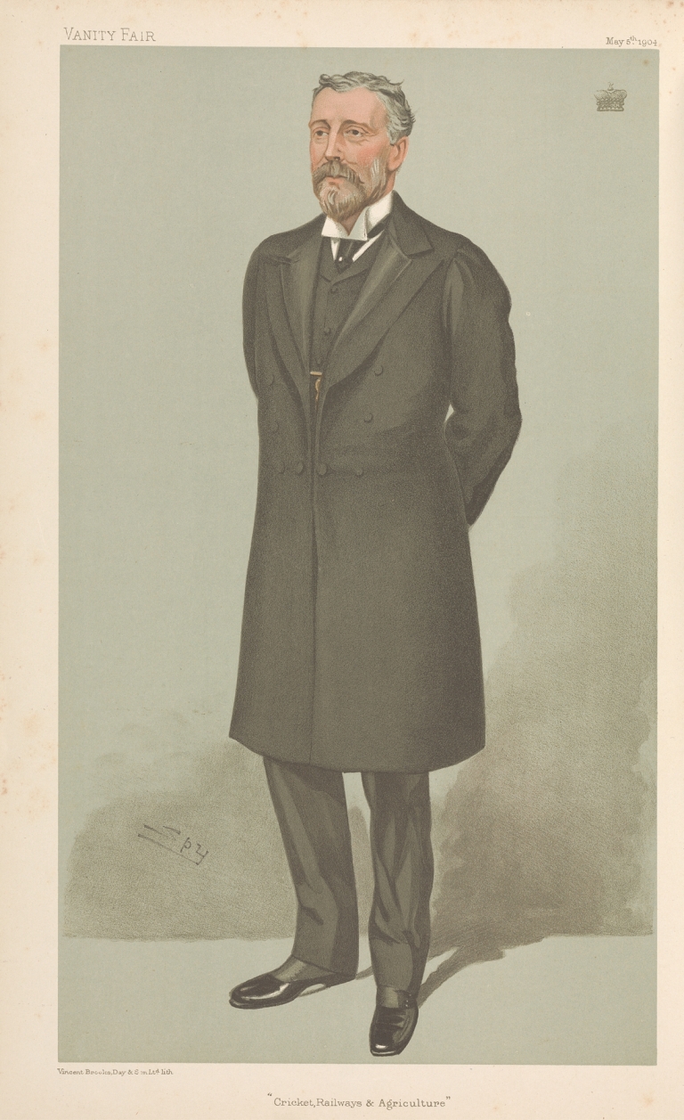 Railways Officals – ‘Crickets, Railways and Agriculture’. Viscount Cobham. 5 May 1904 by Leslie Matthew Ward