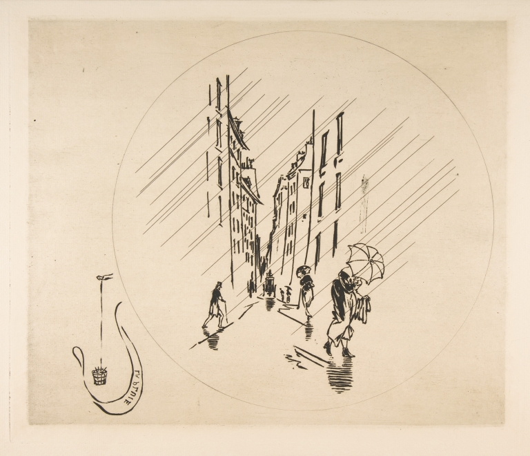 Rain by Félix Bracquemond