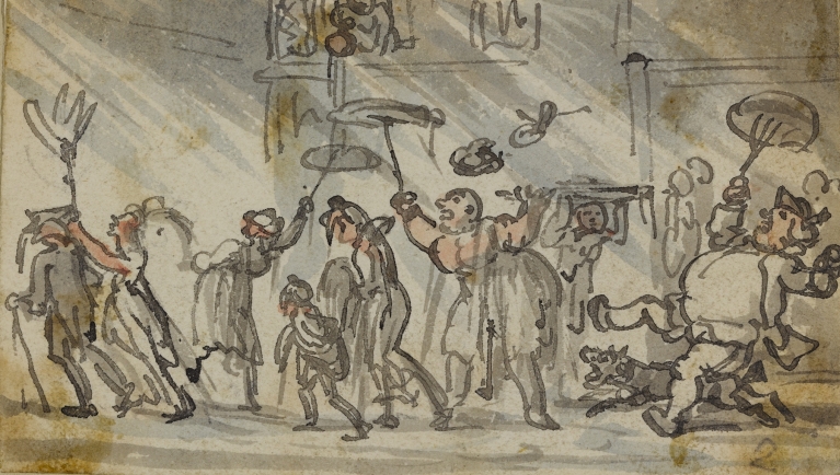 Rainstorm by Thomas Rowlandson