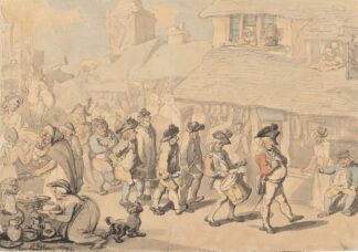 Recruiting soldiers at Brentford by Thomas Rowlandson