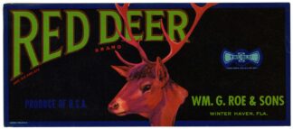 Red Deer Brand Produce Label by Anonymous