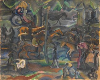 Reiter und Flaneure im Park by Georges Kars