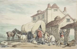 Richardson’s Show; A Flying Wagon 1816 by Thomas Rowlandson