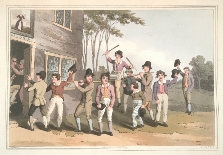 Riding the stang., Plate 26 by George Walker