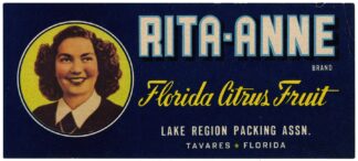 Rita-Anne Brand Citrus Label by Anonymous