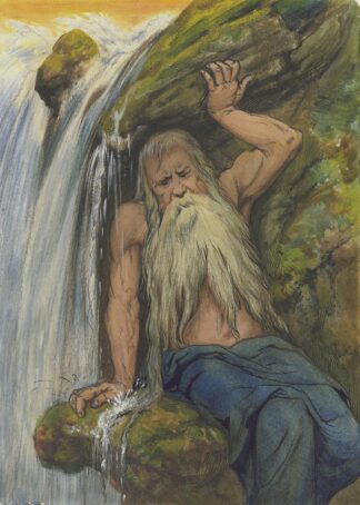 River god at a waterfall by Wilhelm Süs