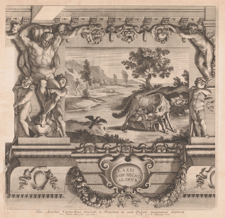 Romulus and Remus with the she-wolf by Jean Boulanger